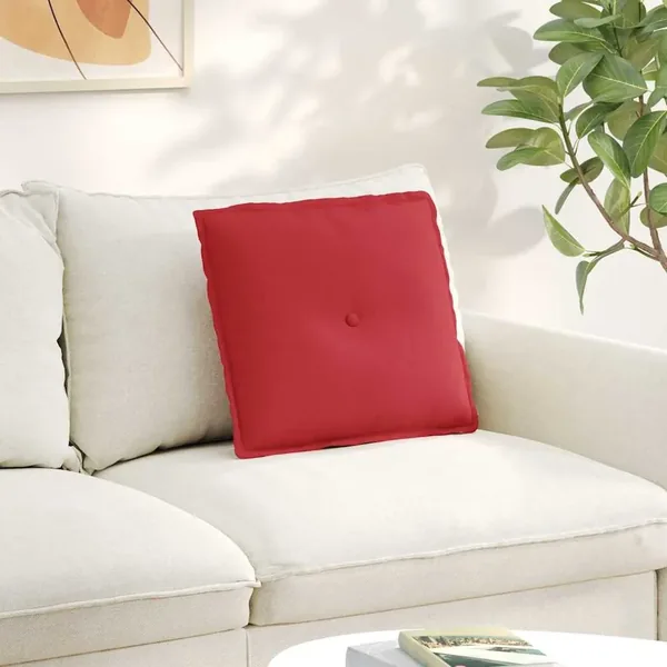 Coussin de Dos Rouge 50 x 19 x 45 cm tissu