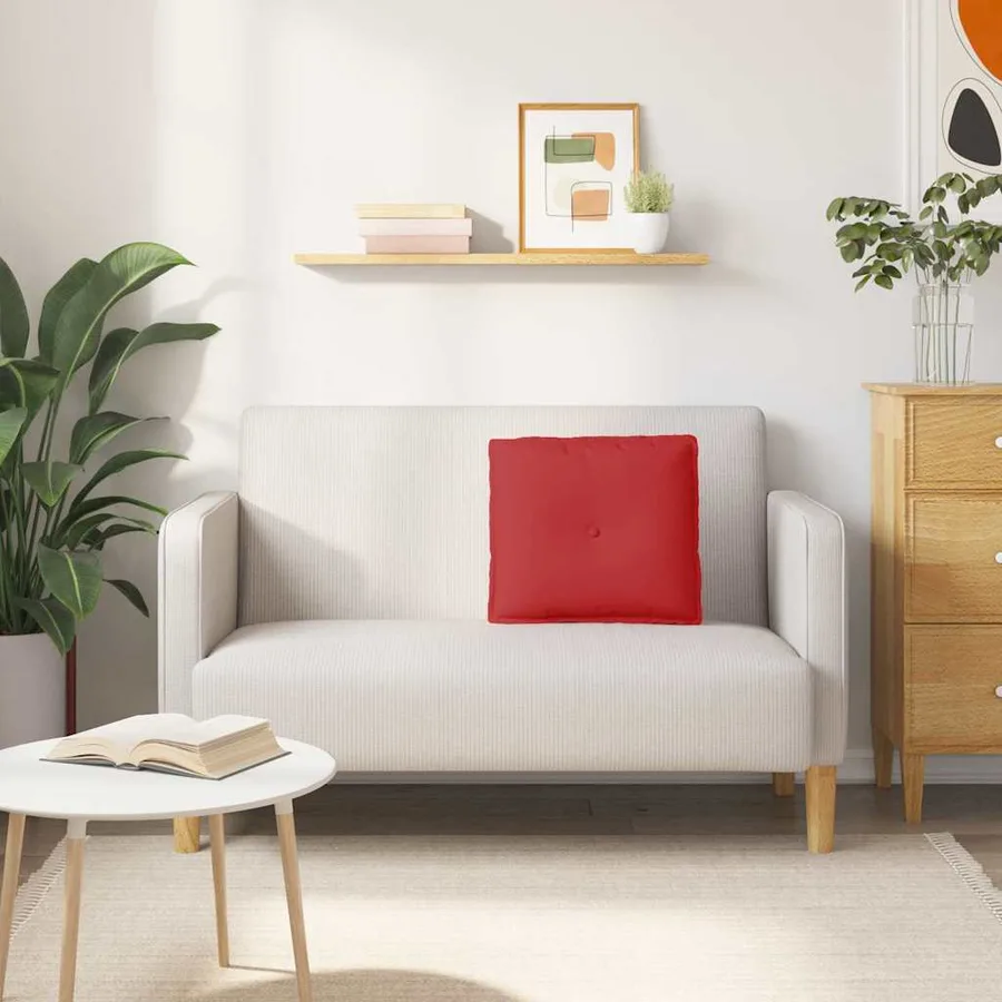 Coussin de Dos Rouge 50 x 19 x 45 cm tissu - 4