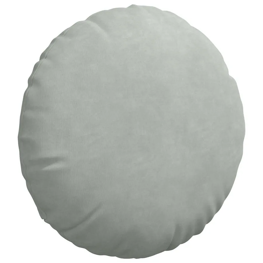 Coussins de siège 2 pcs Gris clair Ø 40 x 13 cm Velours - 5