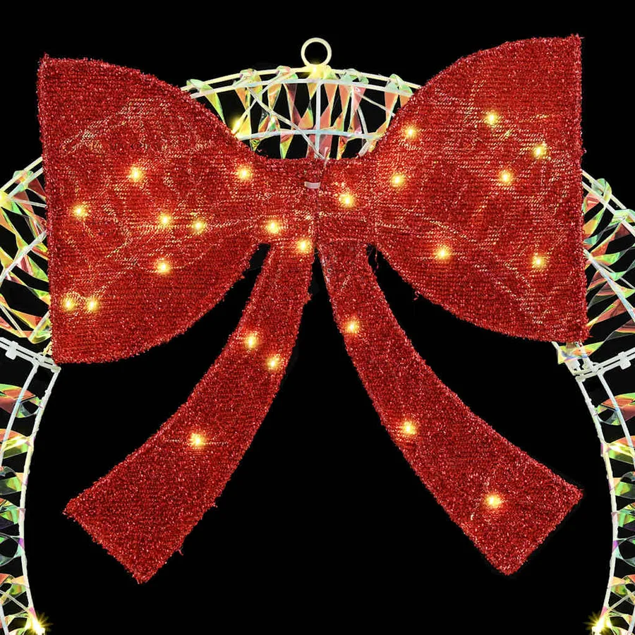 Couronne avec 60 LED Blanc chaud 76 x 76 x 8 cm PET - 5