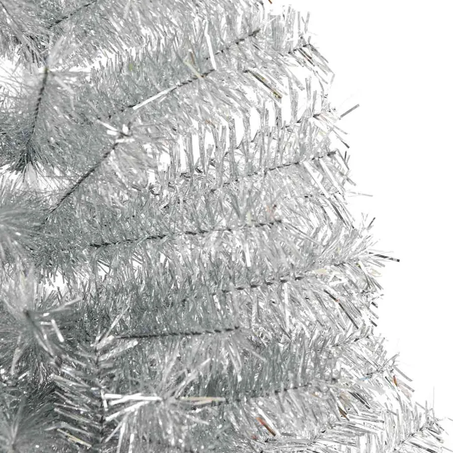 Sapin de Noël artificiel pré-éclairé Argent 210 cm PET - 10
