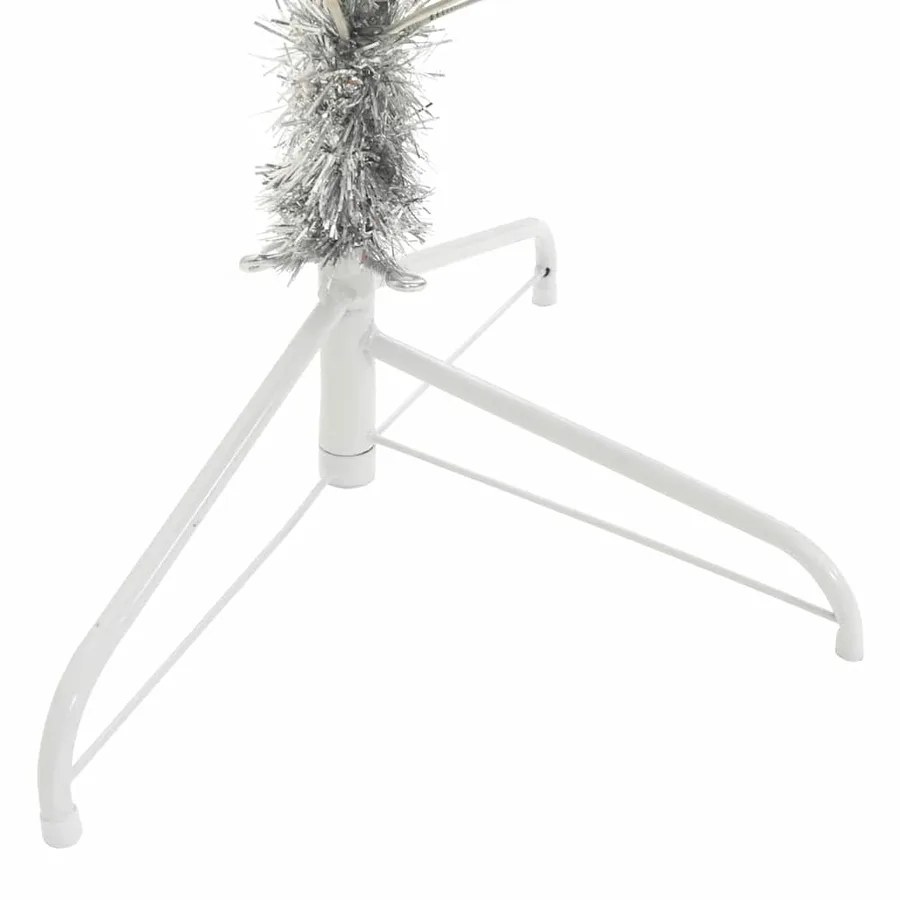 Sapin de Noël artificiel pré-éclairé Argent 210 cm PET - 12