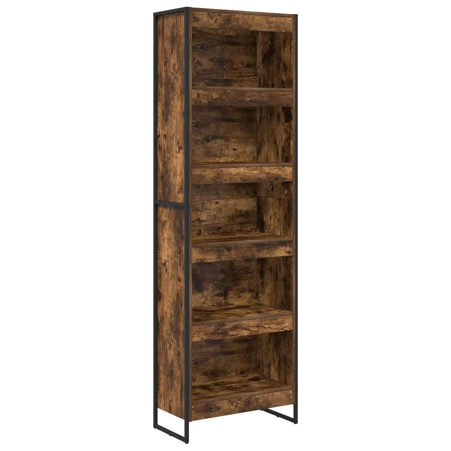 Bibliothèque 60 x 30 x 189,5 cm Bois d'ingénierie Chêne Fumé - 2