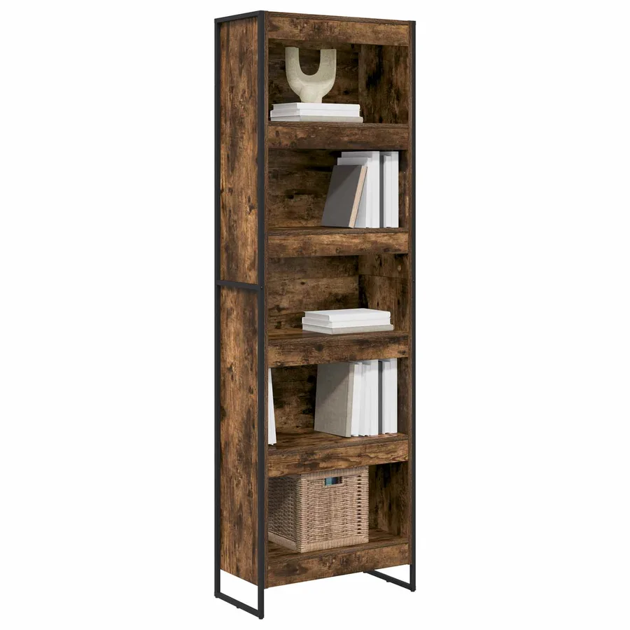 Bibliothèque 60 x 30 x 189,5 cm Bois d'ingénierie Chêne Fumé - 3