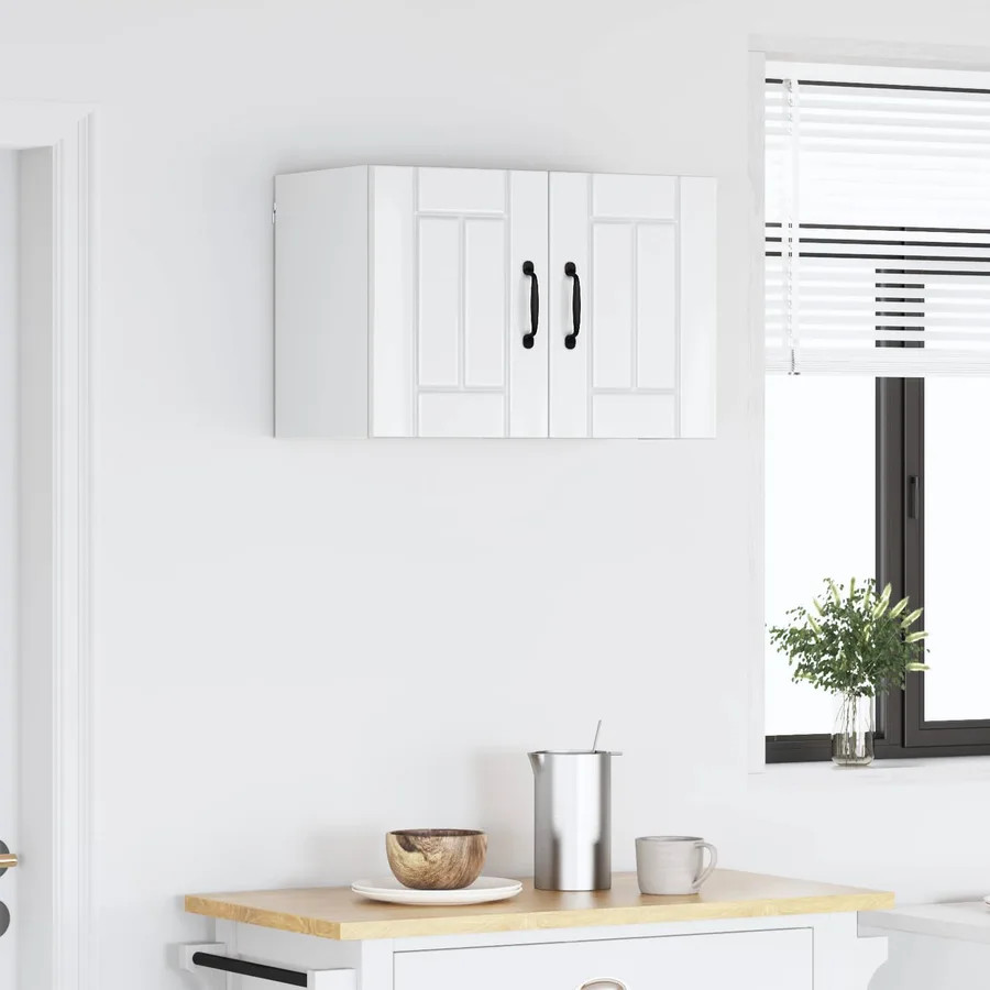 Meuble mural LUCCA Blanc brillant 60 x 31 x 40 cm - 4