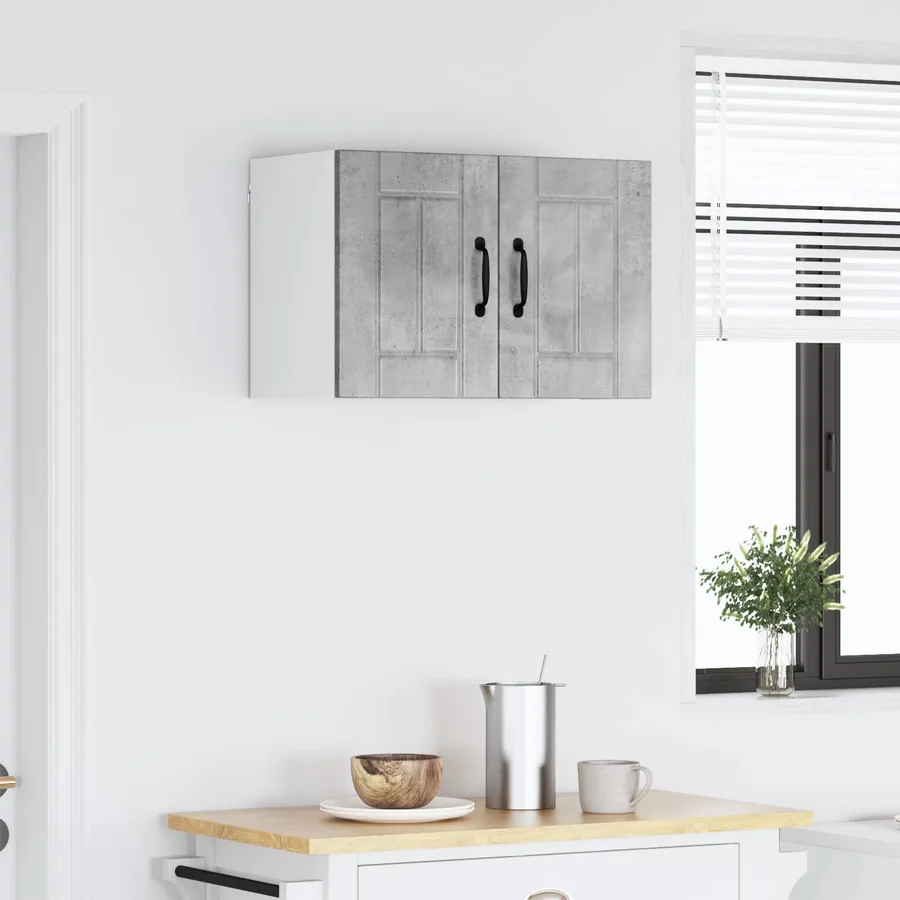 Meuble mural LUCCA Gris béton 60 x 31 x 40 cm Bois d'ingénierie - 4
