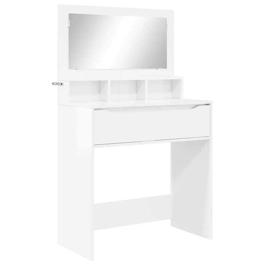 Tables de maquillage pour chambre avec tiroir Blanc brillant - 2