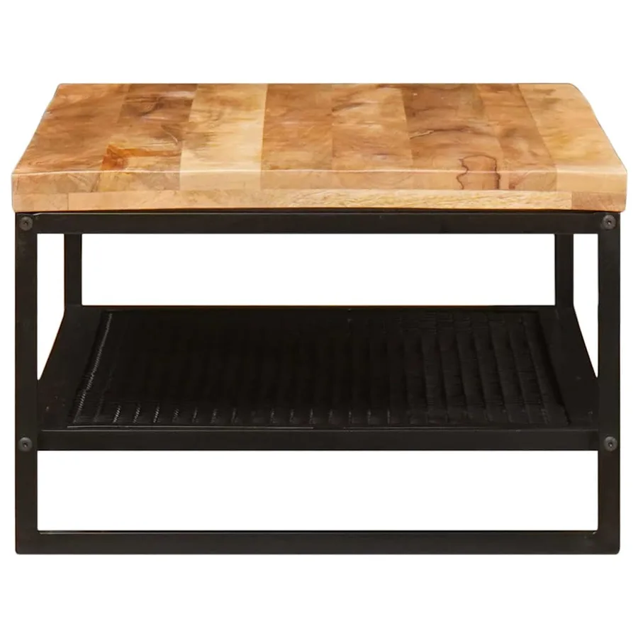 Table basse Marron et Noir Bois de mangue massif - 6