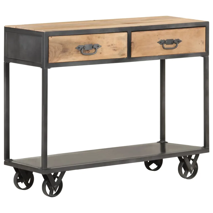 Table console 90x35x74 cm Bois de récupération massif - 11