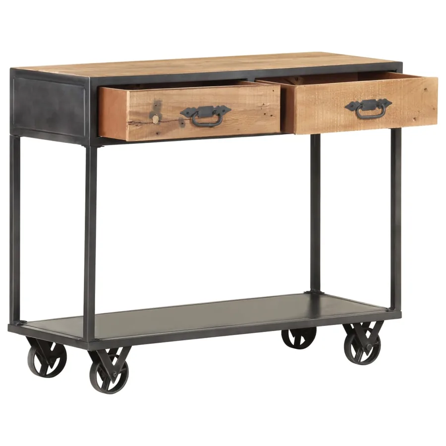 Table console 90x35x74 cm Bois de récupération massif - 2