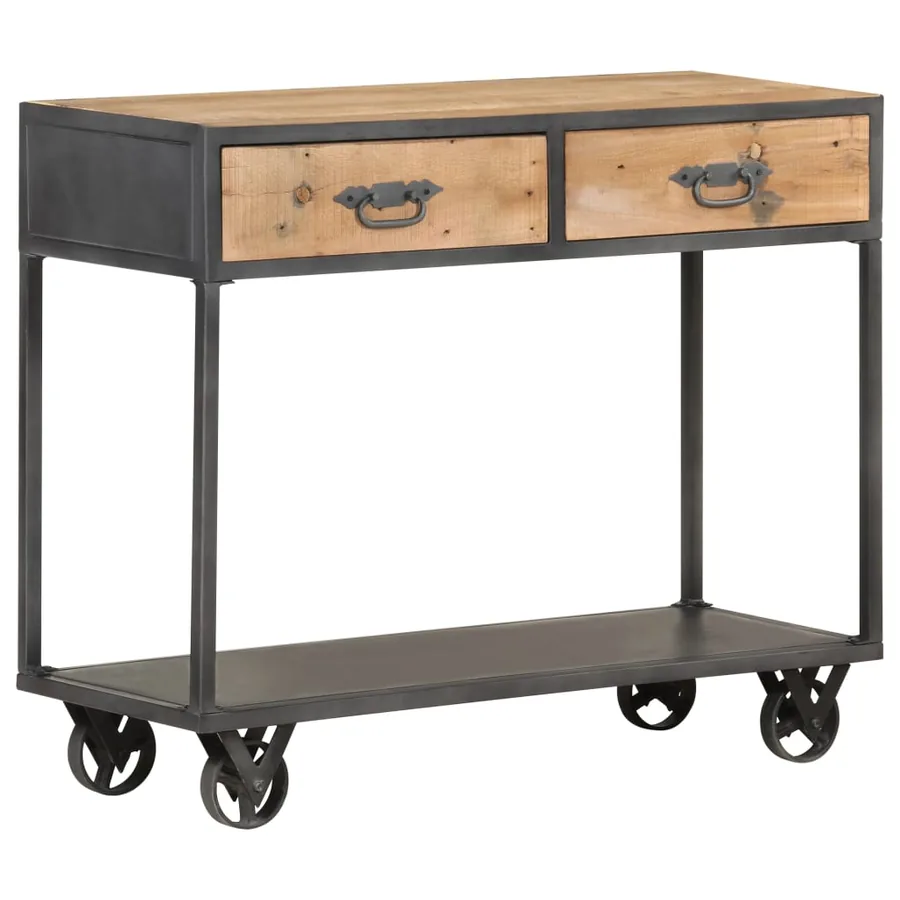 Table console 90x35x74 cm Bois de récupération massif - 8