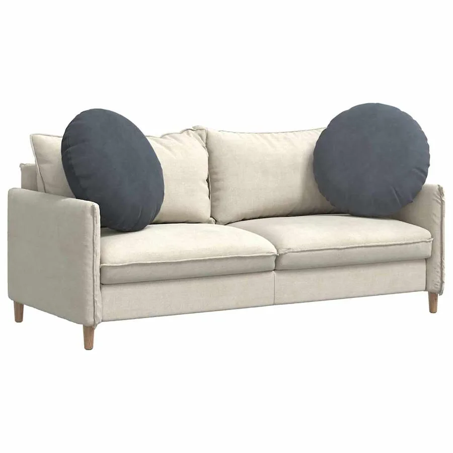 Coussins de siège 2 pcs Gris foncé Ø60 x 21 cm Velours - 3