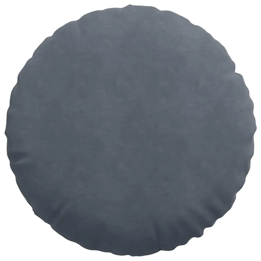 Coussins de siège 2 pcs Gris foncé Ø60 x 21 cm Velours - 6