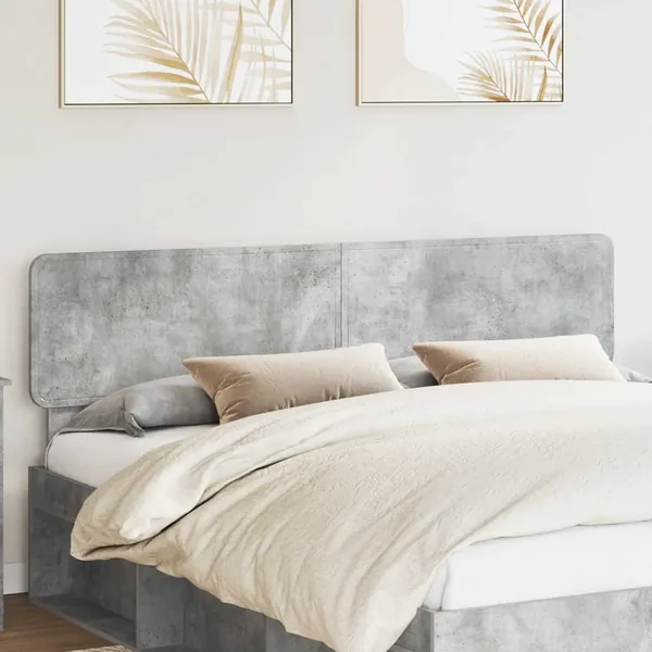Tête de lit Gris béton Bois d'ingénierie