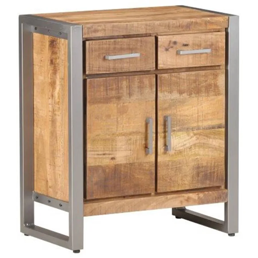 Buffet 60x35x72 cm Bois de manguier brut - 10