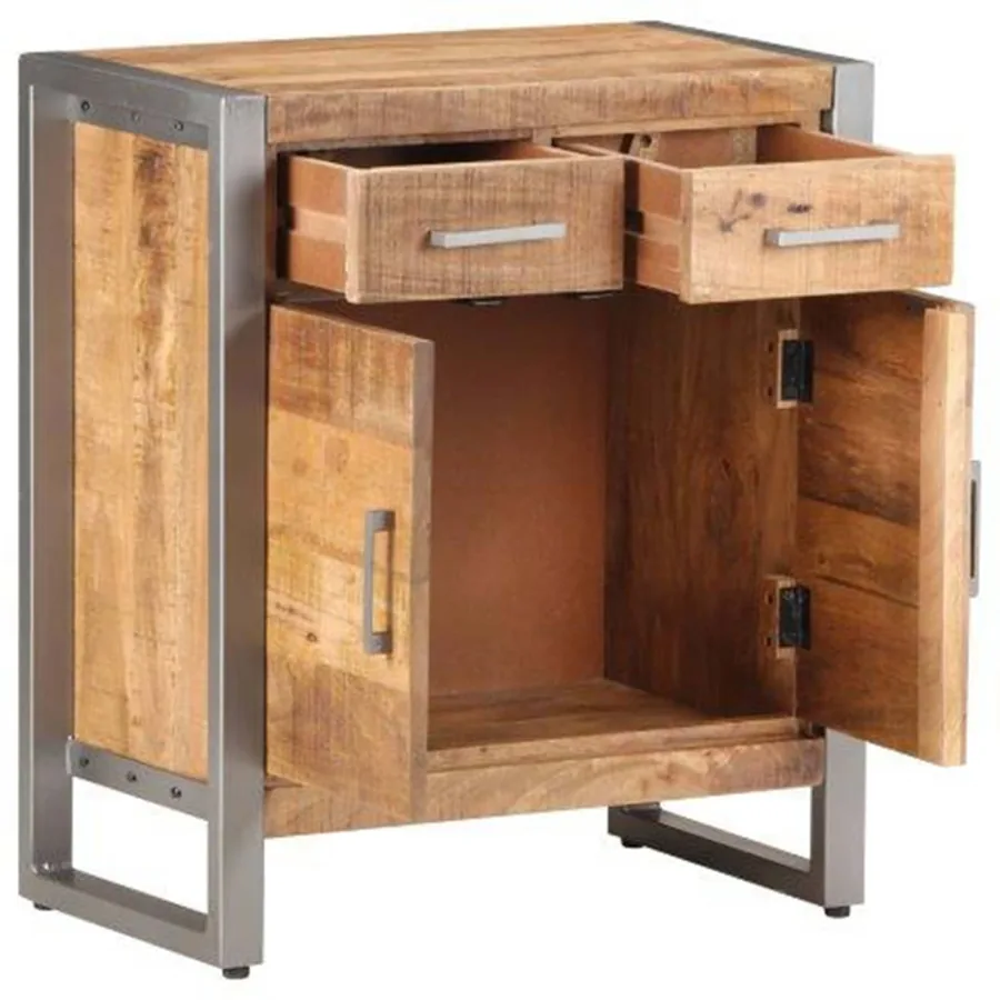 Buffet 60x35x72 cm Bois de manguier brut - 3