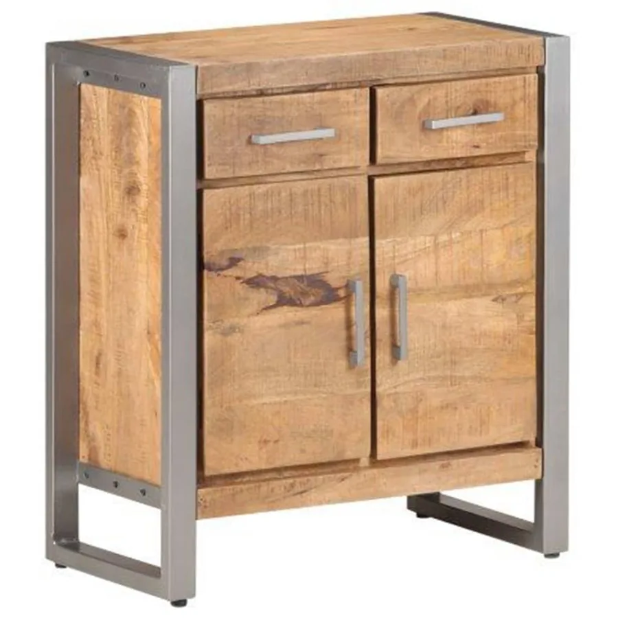 Buffet 60x35x72 cm Bois de manguier brut - 7