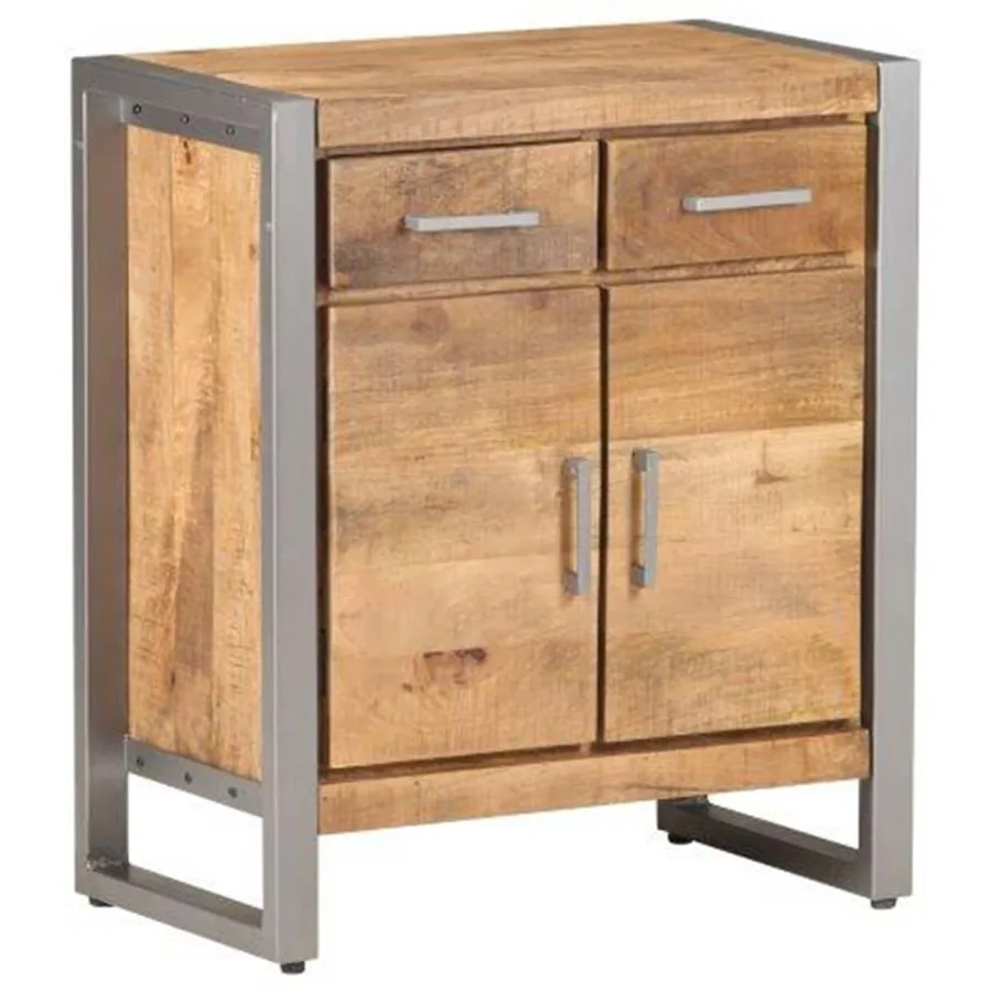 Buffet 60x35x72 cm Bois de manguier brut - 8