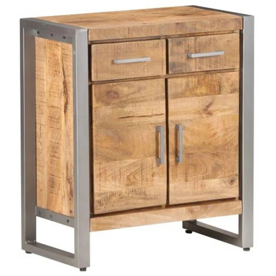 Buffet 60x35x72 cm Bois de manguier brut - 9