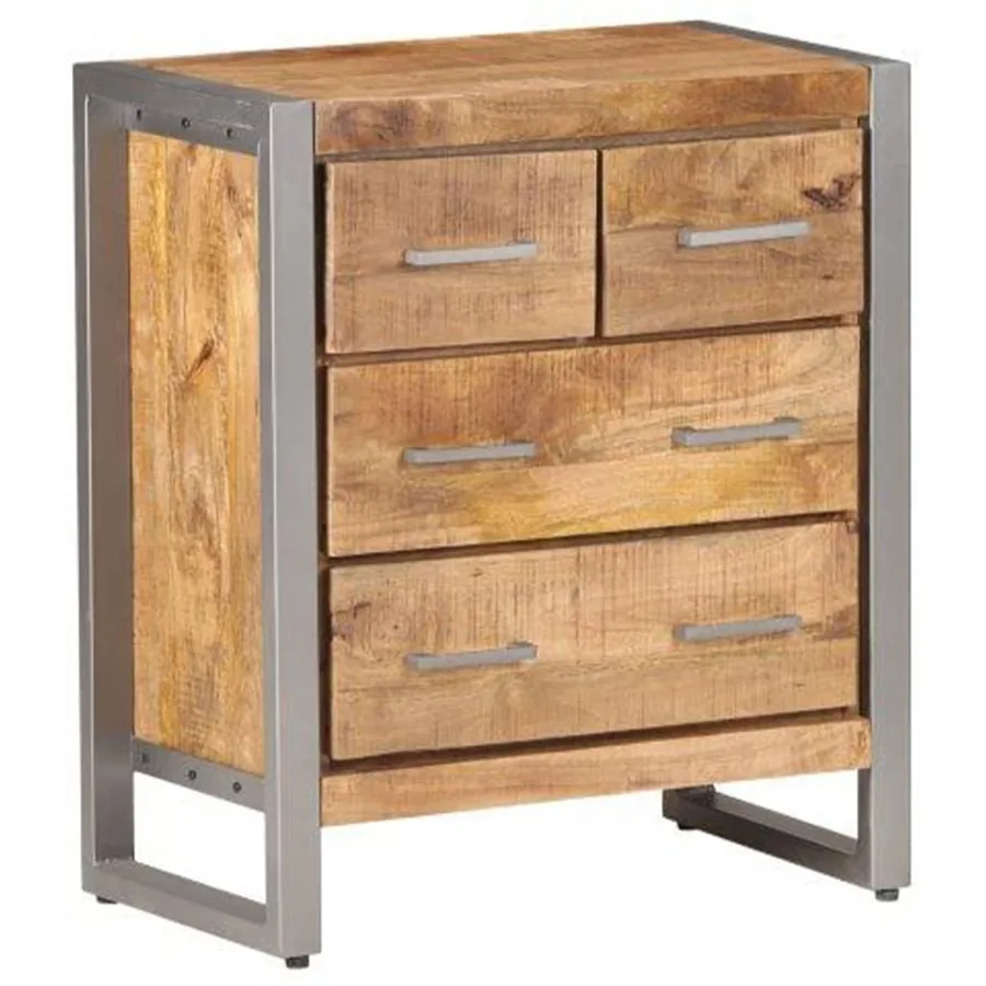 Buffet 60x35x70 cm Bois de manguier brut - 10