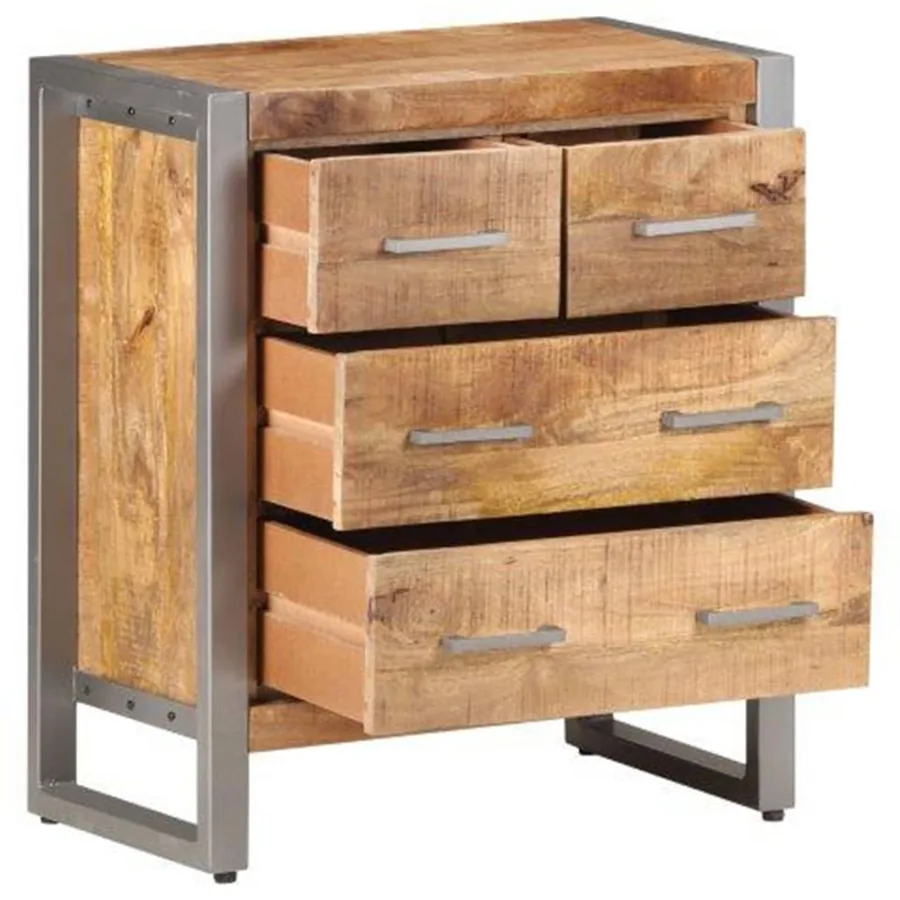 Buffet 60x35x70 cm Bois de manguier brut - 3