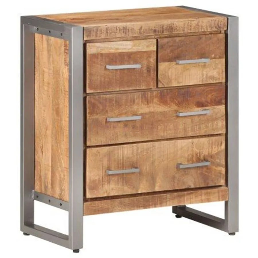 Buffet 60x35x70 cm Bois de manguier brut - 7