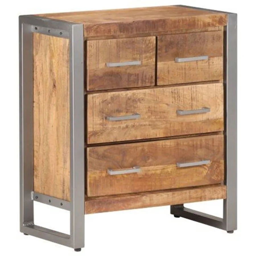 Buffet 60x35x70 cm Bois de manguier brut - 8