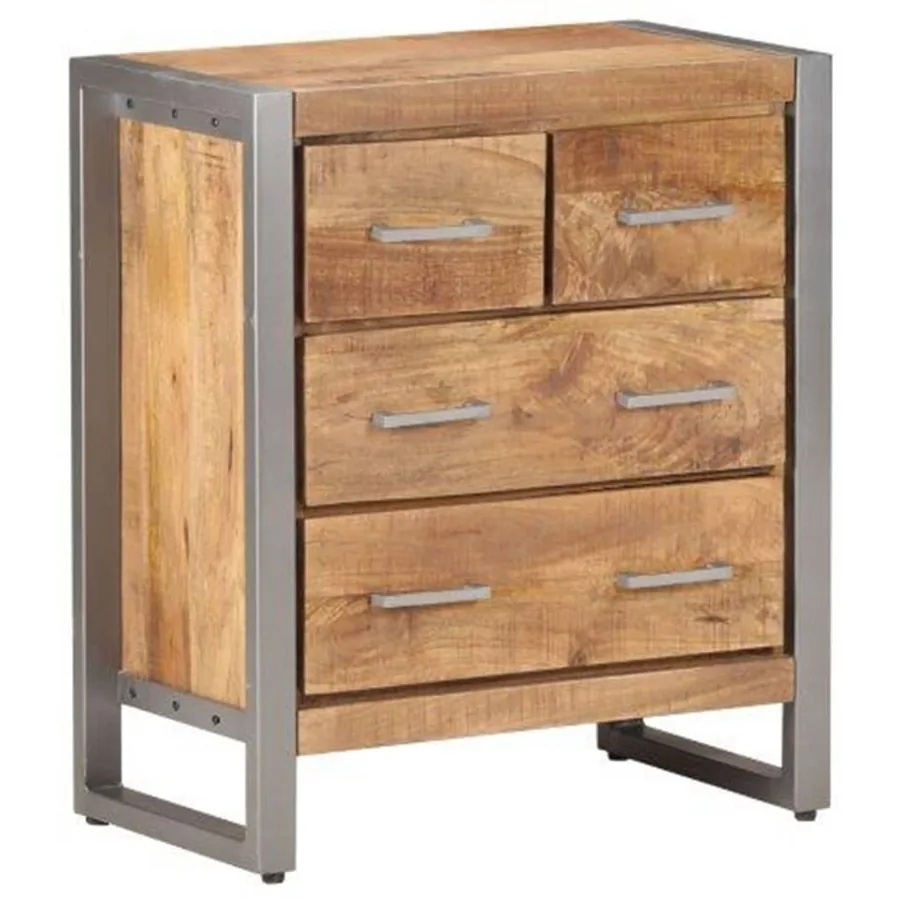Buffet 60x35x70 cm Bois de manguier brut - 9