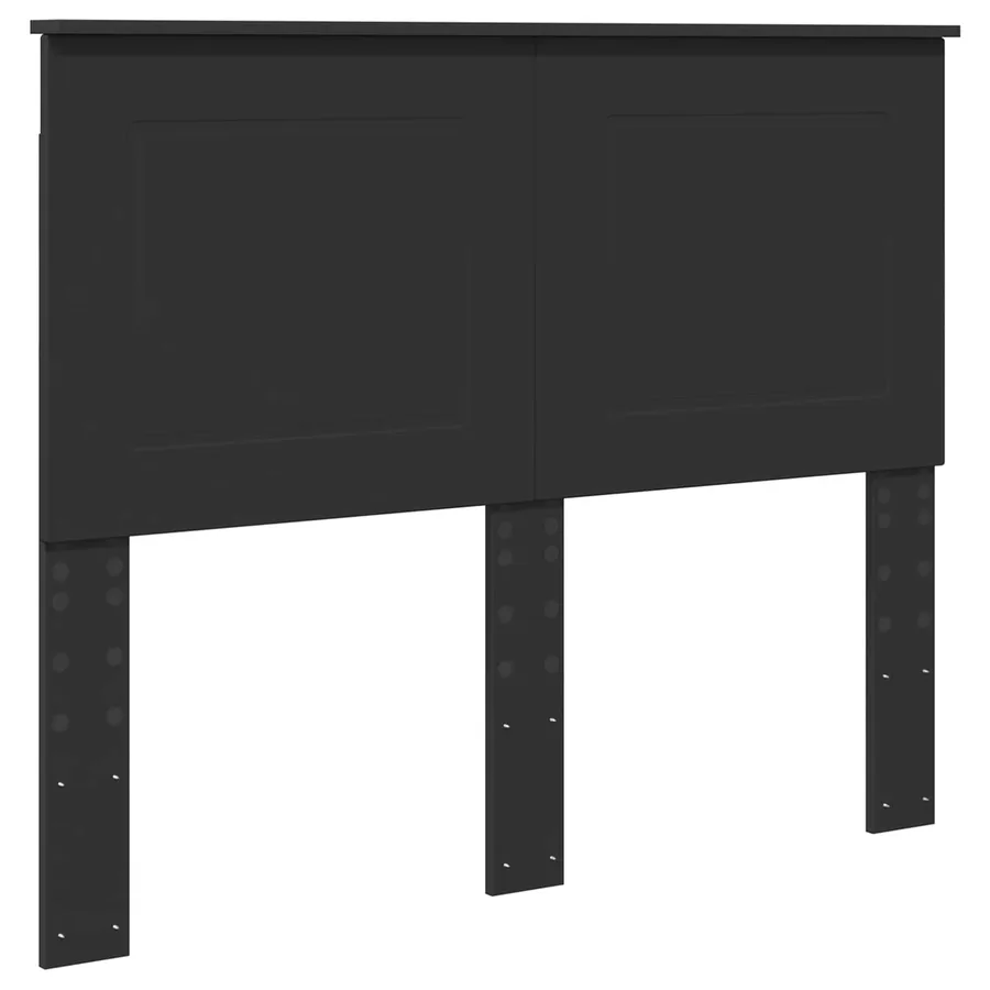 Cadre de lit Noir 120 x 190 cm Bois de pin massif - 6