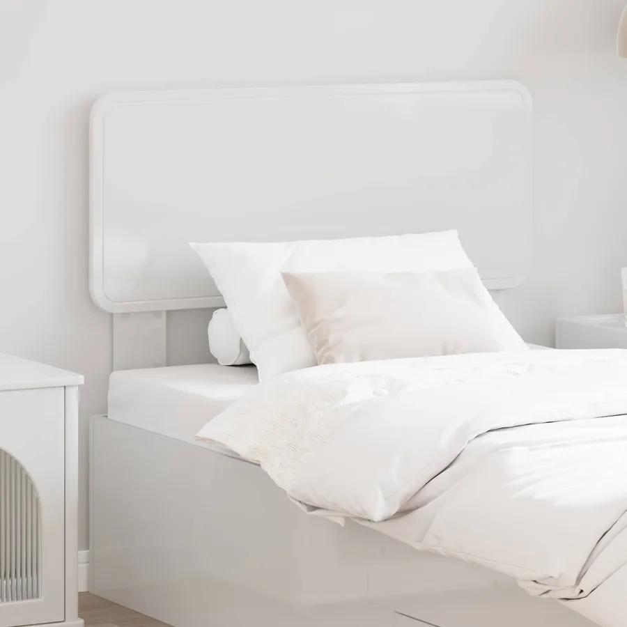 Tête de lit Blanc Brillant Bois d'ingénierie
