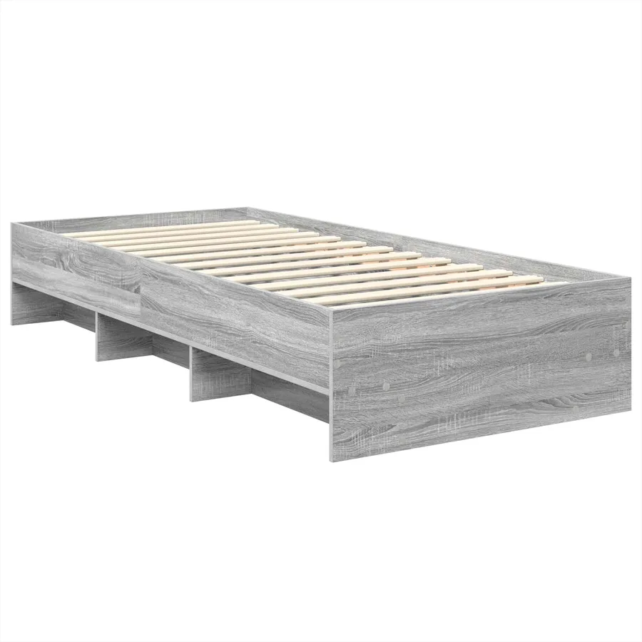 Cadre de lit Gris Sonoma 120 x 123 cm Bois d'ingénierie - 5