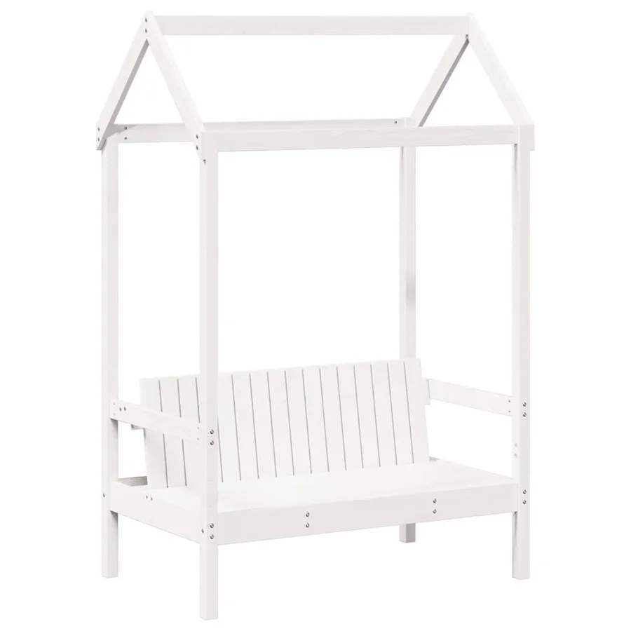 Ensemble de lit de jour et de banc et toit sans matelas blanc - 6