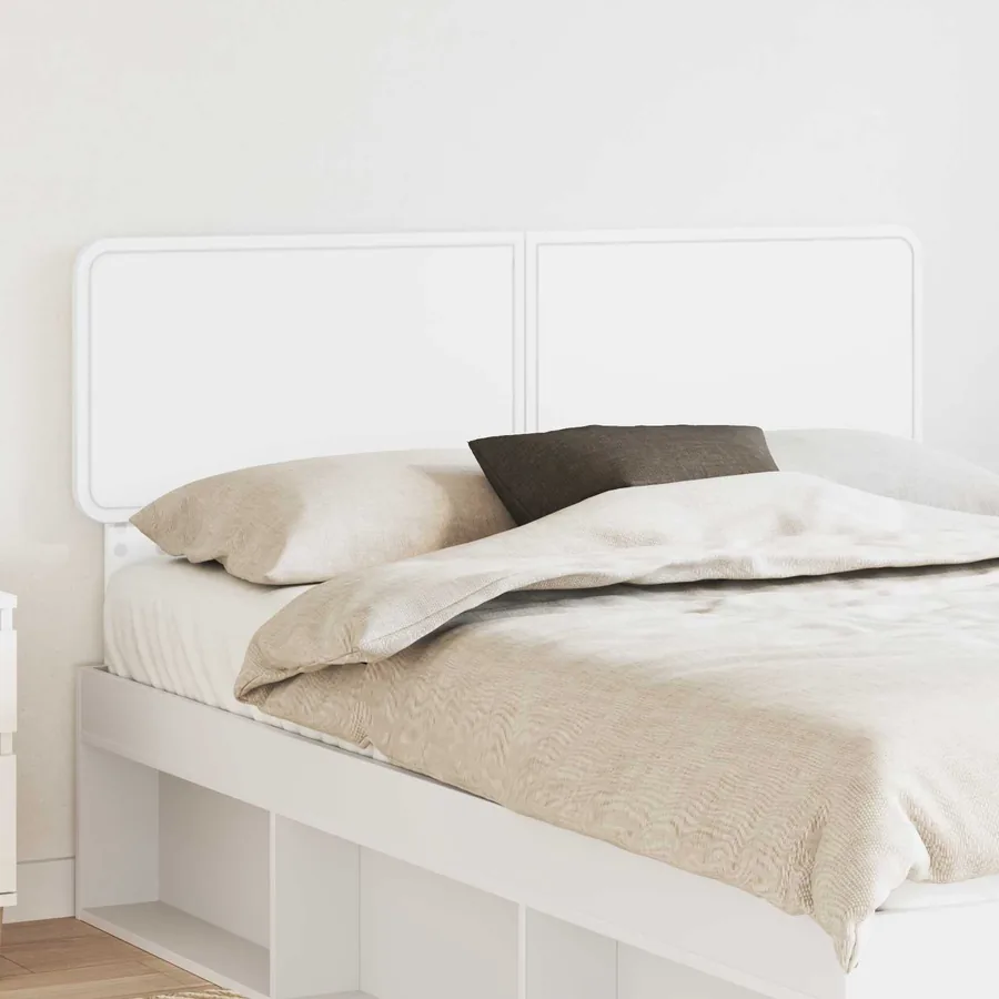 Tête de lit Blanc Bois d'ingénierie