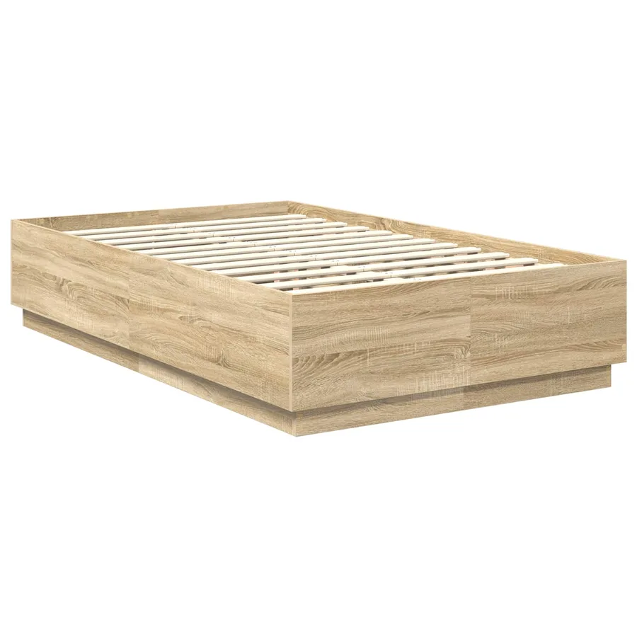 Cadre de lit Chêne Sonoma 135 x 190 cm Bois d'ingénierie - 6