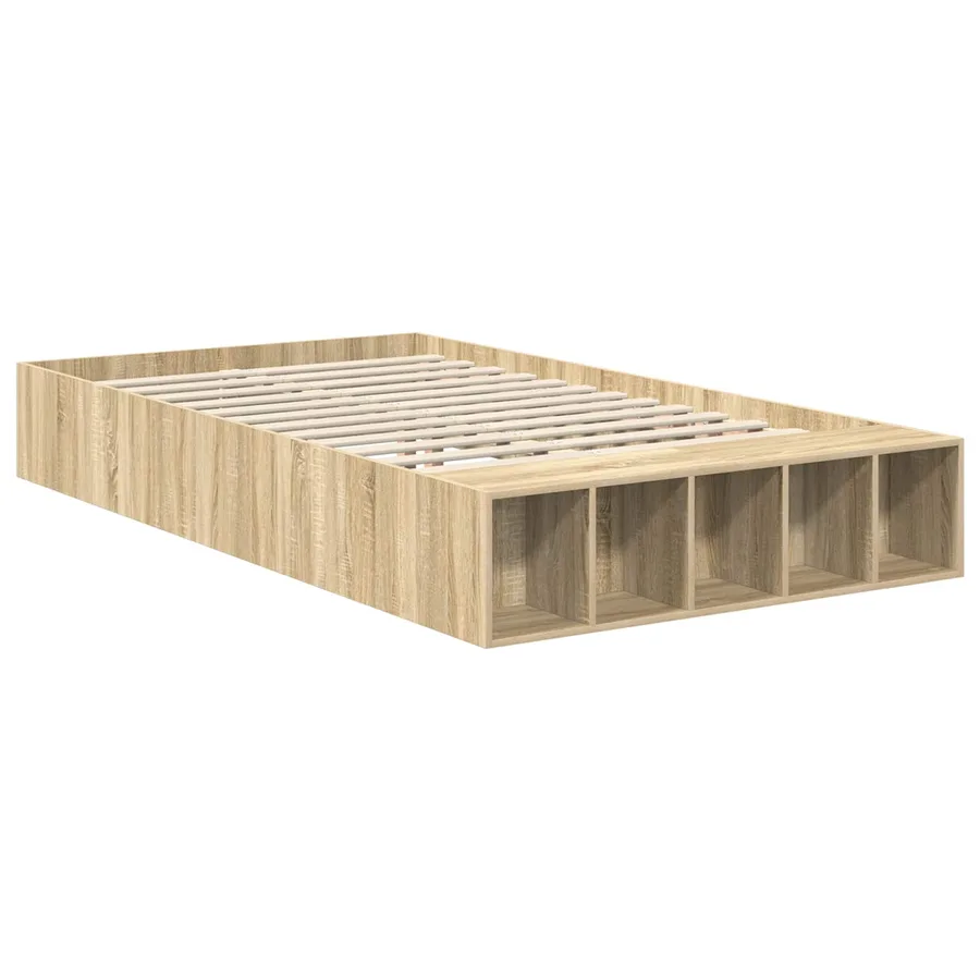 Cadre de lit Chêne Sonoma 135 x 190 cm Bois d'ingénierie - 5
