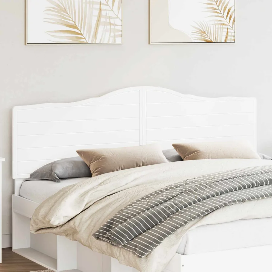 Tête de lit Blanc Bois d'ingénierie