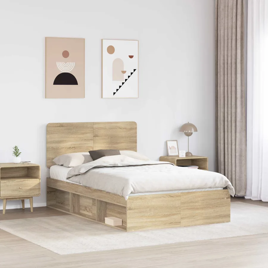 Cadre de lit Sonoma 120 x 200 cm Bois de pin massif - 3