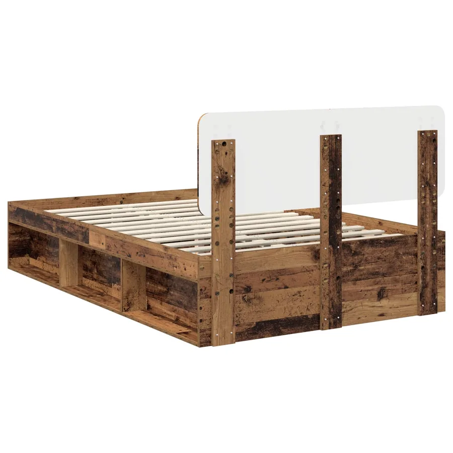 Cadre de lit Bois ancien 120 x 200 cm Pin massif - 9
