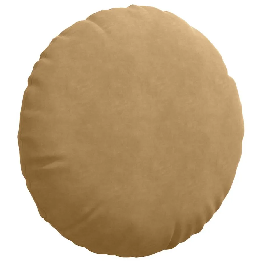 Coussins de siège 2 pcs Marron Ø60 x 21 cm Velours - 5
