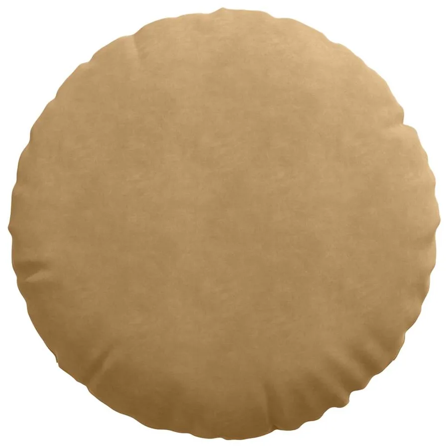 Coussins de siège 2 pcs Marron Ø60 x 21 cm Velours - 6