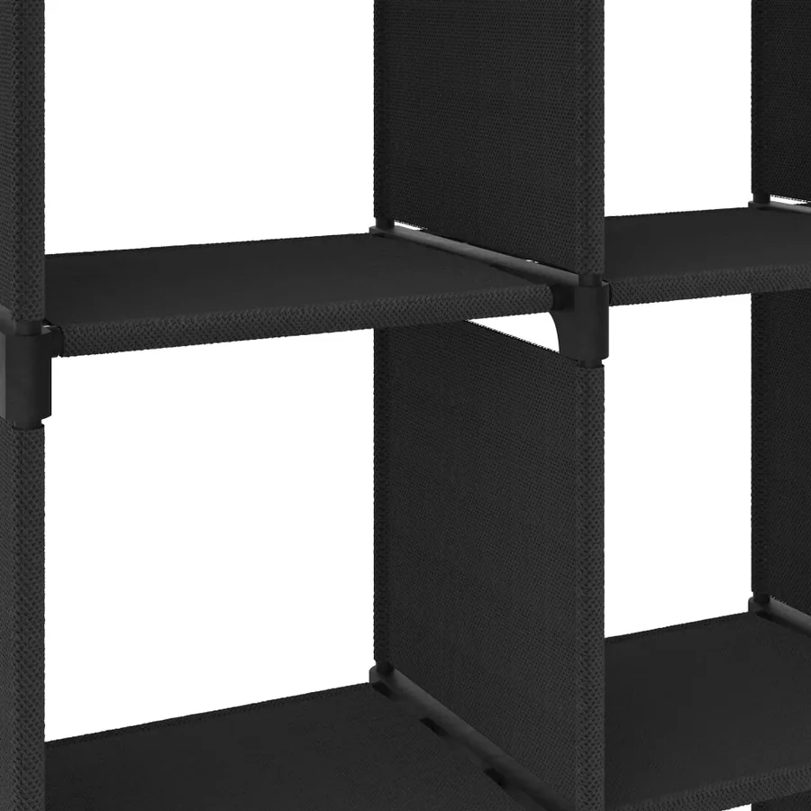 Étagère d'affichage 12 cubes Noir 103x30x141 cm Tissu - 6