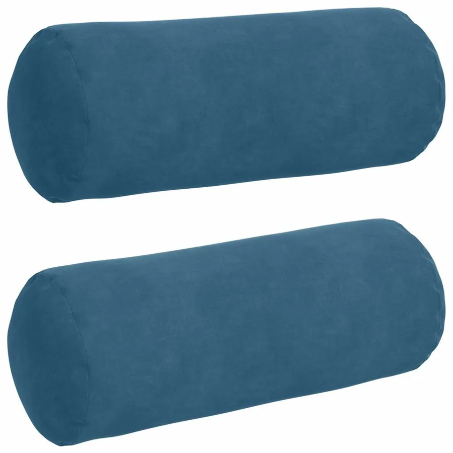Coussins d'accent 2 pcs Bleu Ø 15 x 40 cm - 2