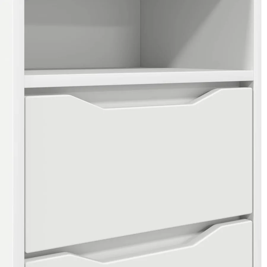 Tables de chevet 2 pcs Blanc 40 x 30 x 467 cm Bois d'ingénierie - 10