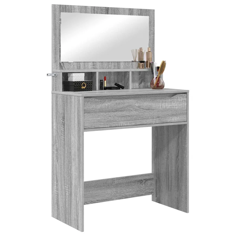 Tables de maquillage pour chambre avec tiroir Gris Sonoma - 3