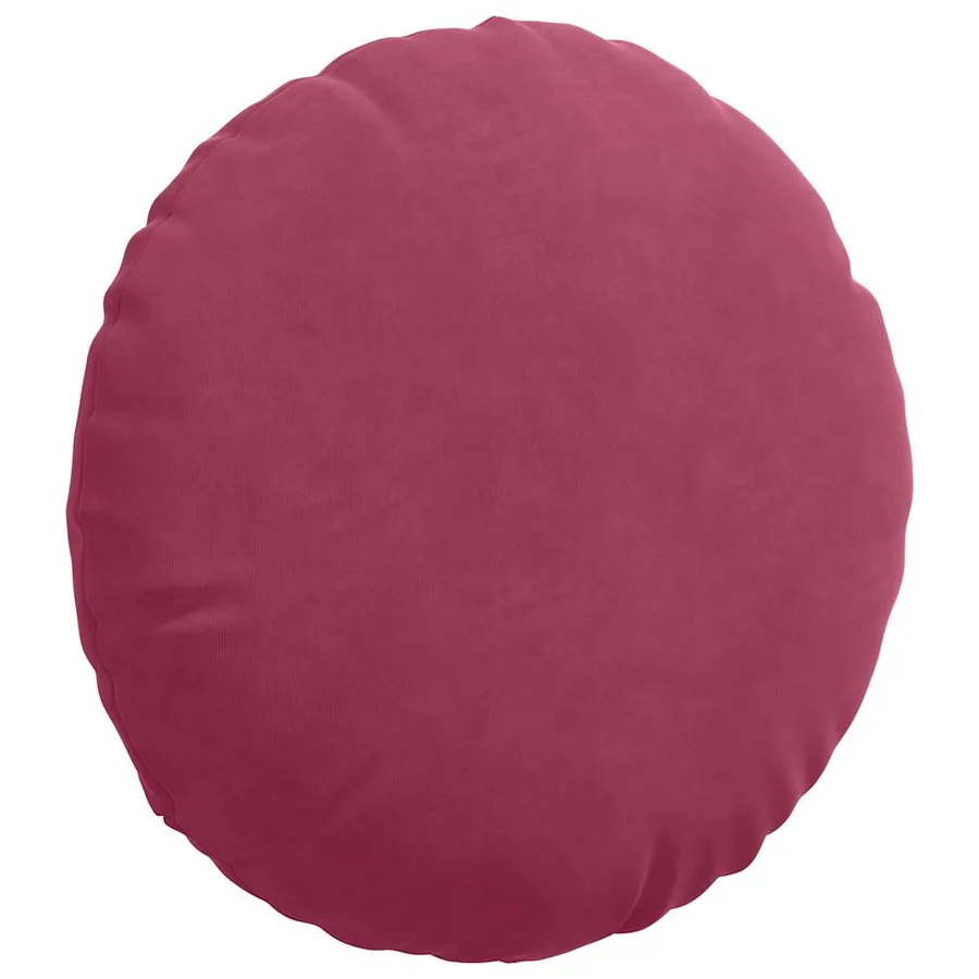 Coussins de siège 2 pcs Bordeaux Ø 40 x 13 cm Velours - 5