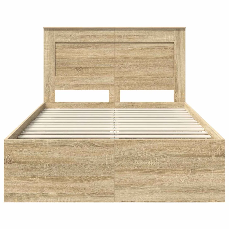 Cadre de lit avec tête de lit Sonoma 120 x 190 cm Pin massif - 7