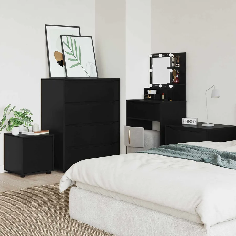 Cabinet de salle de bain Noir 40,5 x 40 x 44 cm - 4