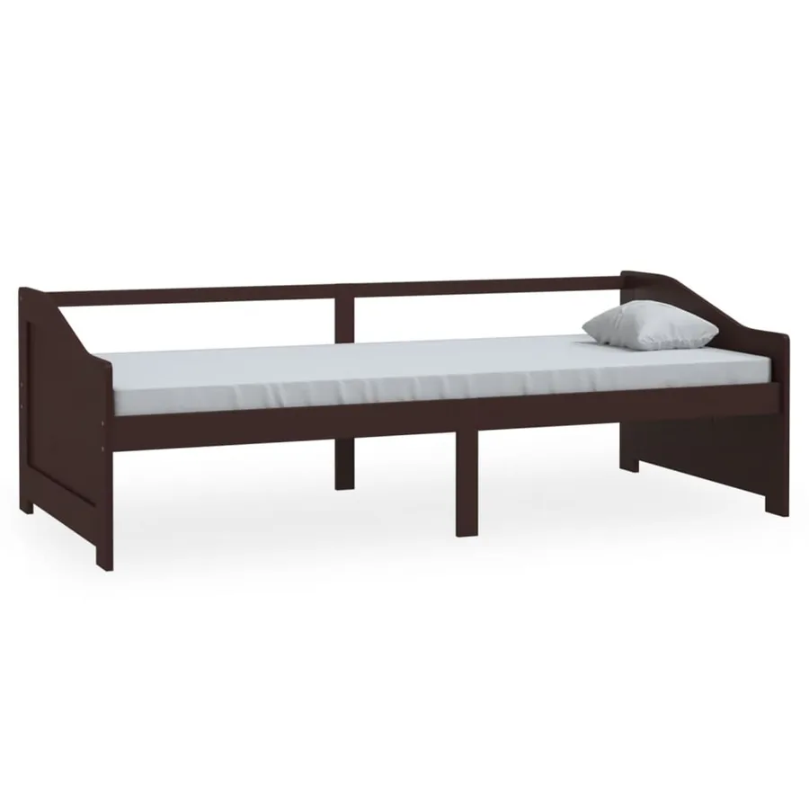 Lit de repos 3 places sans matelas Marron foncé 90x200 cm - 2
