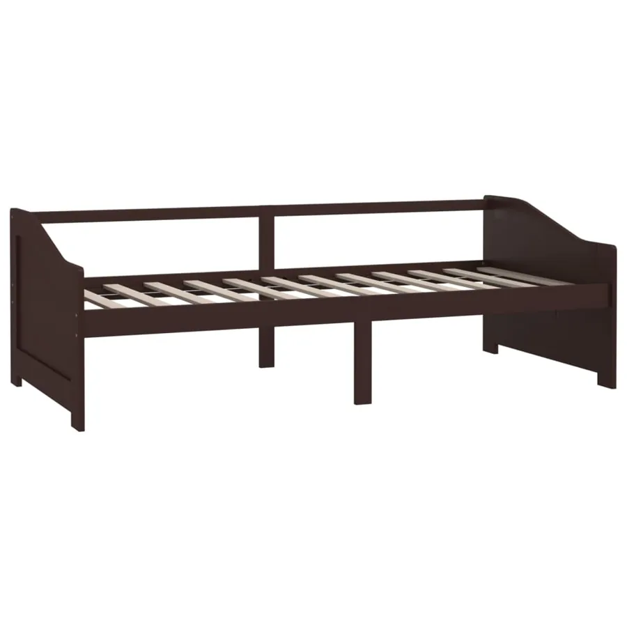 Lit de repos 3 places sans matelas Marron foncé 90x200 cm - 3