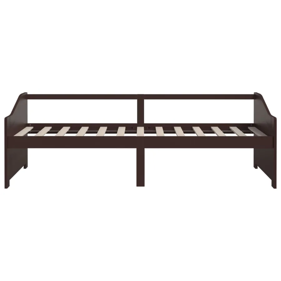 Lit de repos 3 places sans matelas Marron foncé 90x200 cm - 4